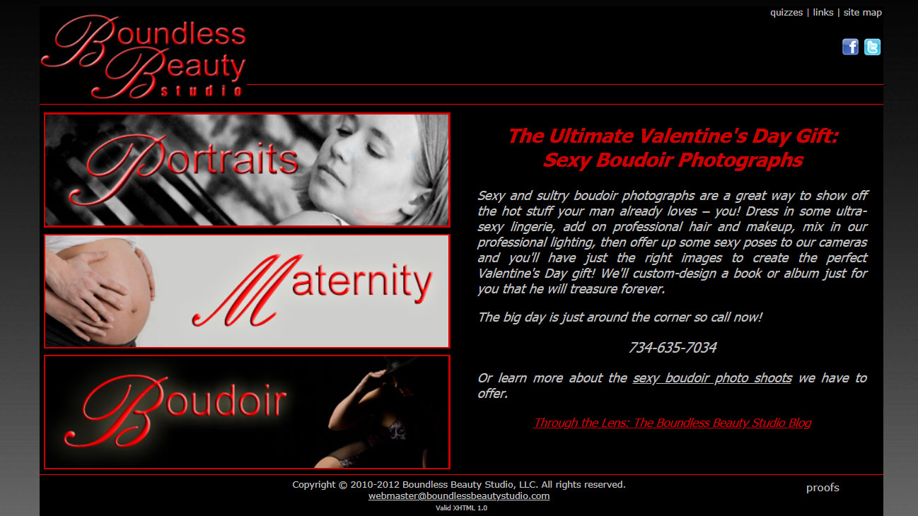 Screenshot of www.boundlessbeautystudio.com